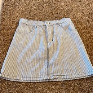 Women’s Brandy Melville John Galt navy white stripe mini skirt sz Small